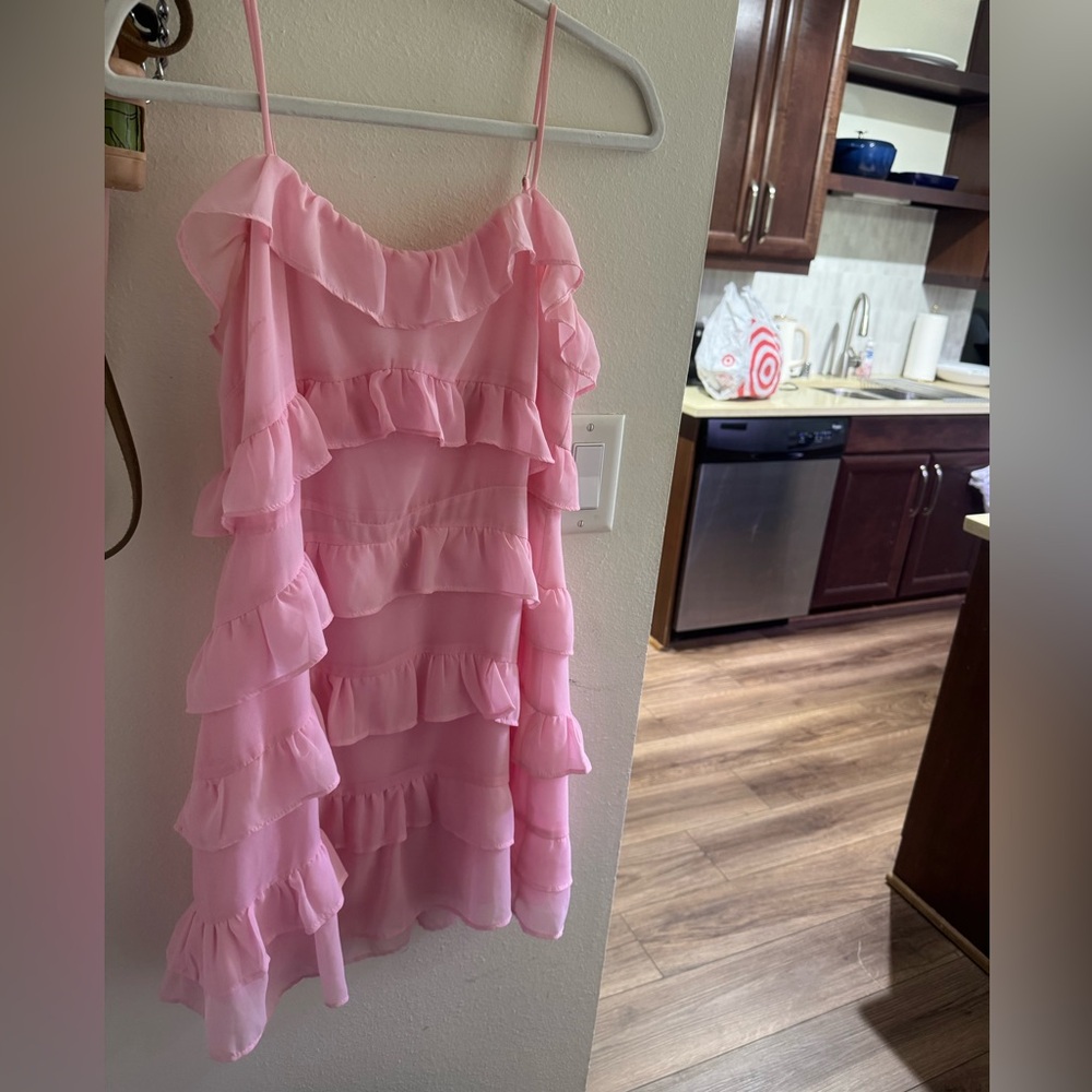 Pink Ruffled Dress - Picture 2 of 4